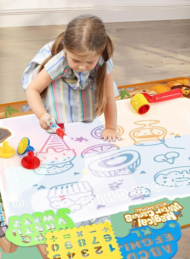 Large Magic Water Canvas Water Magic Learning Blanket Water Writing Cloth Children's Drawing Super Size Clean Water Repeated Graffiti Water Painting Blanket