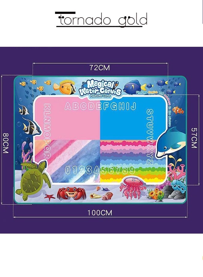 Large Magic Water Canvas Water Magic Learning Blanket Water Writing Cloth Children's Drawing Super Size Clean Water Repeated Graffiti Water Painting Blanket