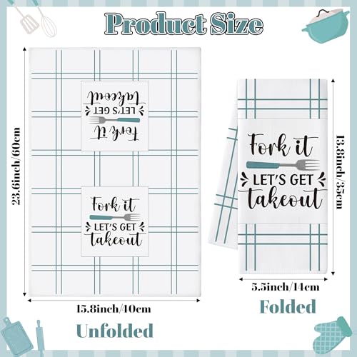 GROBRO7 Funny Kitchen Hand Towel - 6Pcs Fun Sayings Kitchen Farmhouse Vintage Decorative Soft Polyester Dish Towels for Home Bar Dining Room Restaurant Decor Housewarming Gift for Mom Women Hostess - Image 2