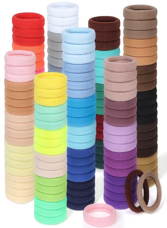 SYGY 150 PCS Elastic Hair Ties, Seamless Hair Band, Ponytail Holder No Crease, Cotton Bands No Damage, Hair Scrunchies for Thick Thin Hair, Hair Accessories for Women Gifts - Image 1