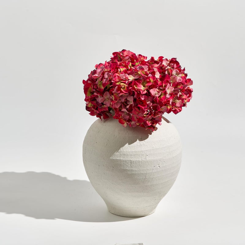 LB2 White Ceramic Large Vase, 11" Tall Zen Style, Terra Cotta Pitcher Vase, Distressed Farmhouse Decor, Pottery Decorative Flower for Home Decor (C - White 11.8") - Image 4