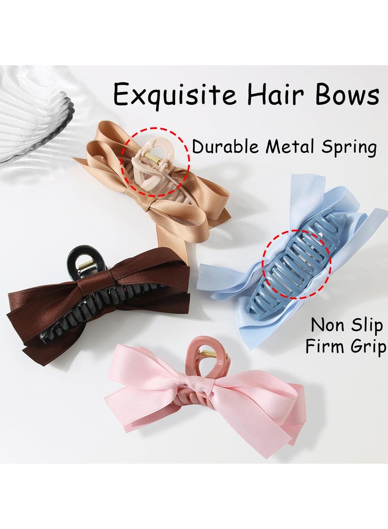 SOLARAE 4 Pcs Hair Claw Shark Clips for Thick Hair, Large Hair Claws Vintage,  Gentle Hair Claws Clip Thin, Non Slip Shark Clip Hair Clamps, Hair Accessories, Hair Bows for Women Girls Hair Style - Image 4