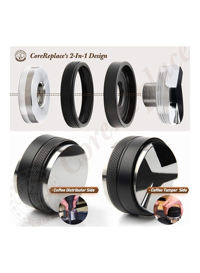 Loquat 51mm Non-slip Coffee Tamper Silver/Black - Image 2