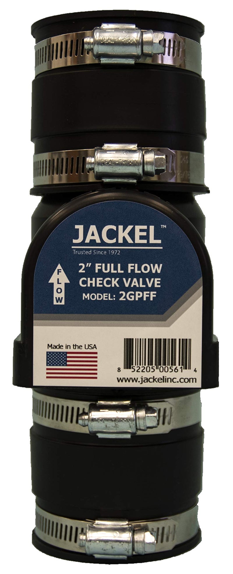 Jackel Sewage Check Valve Model 2GPFF Black