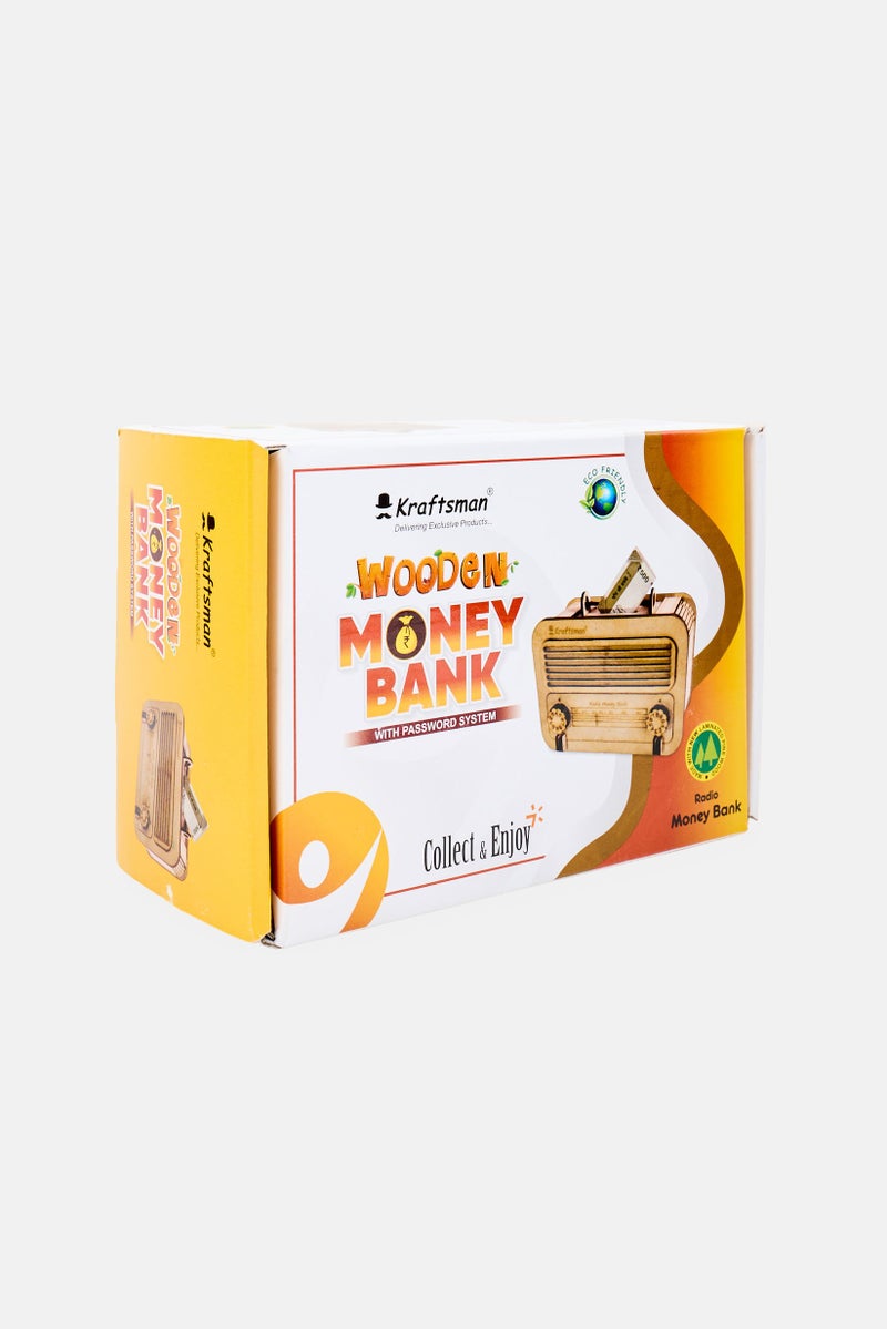 Kraftsman Wooden Radio Money Bank With Password System - Image 2