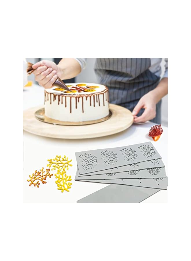 S-TOP 5-Piece Silicone Baking & Fondant Molds - 3D Coral Branch Leaf Lace Designs, Ideal for Cake, Polymer Clay, Resin, Sugar Craft & Dessert Decoration - Image 4