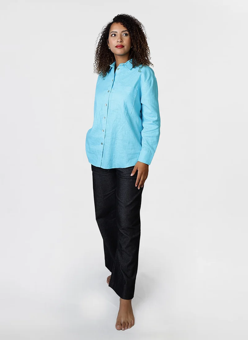 جيمي لي بوند Linen Regular Fit Button Down Shirt