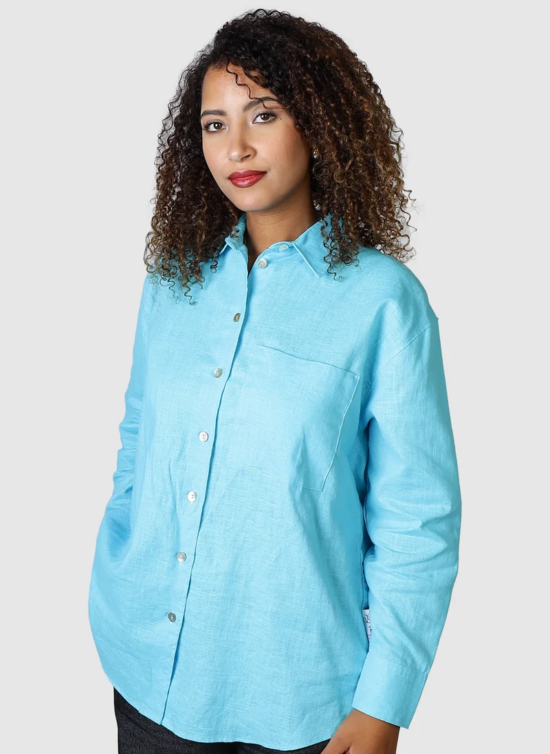 جيمي لي بوند Linen Regular Fit Button Down Shirt