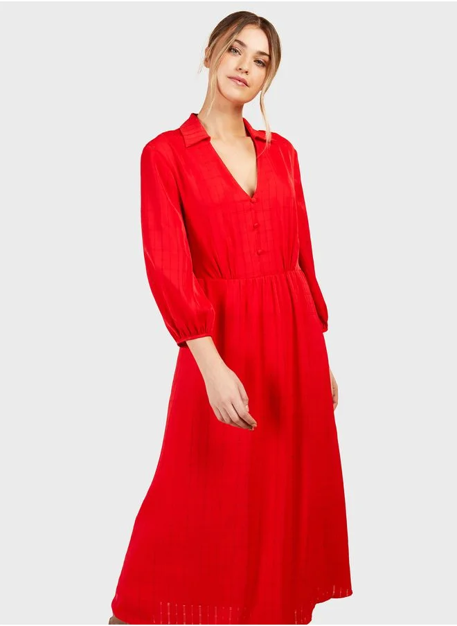 Little Mistress V - Neck   Belt Detail Dress