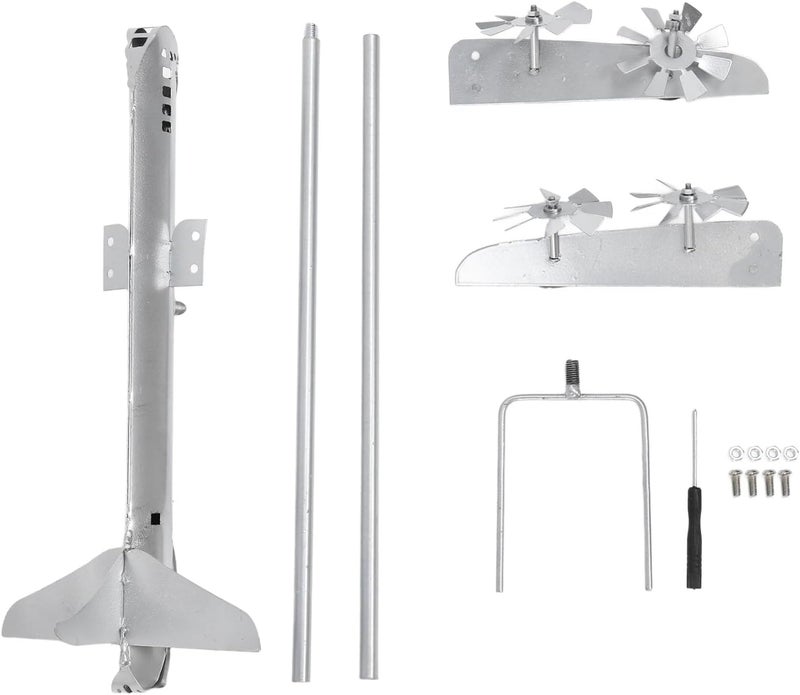 Pssopp Aviation Theme Wind Spinner, Outdoor Indoor Metal Wi nd Sculpture with Smooth Rotation for Farm Patio Lawn Ornament Shopping Centers Parks Exhibitions - Image 3