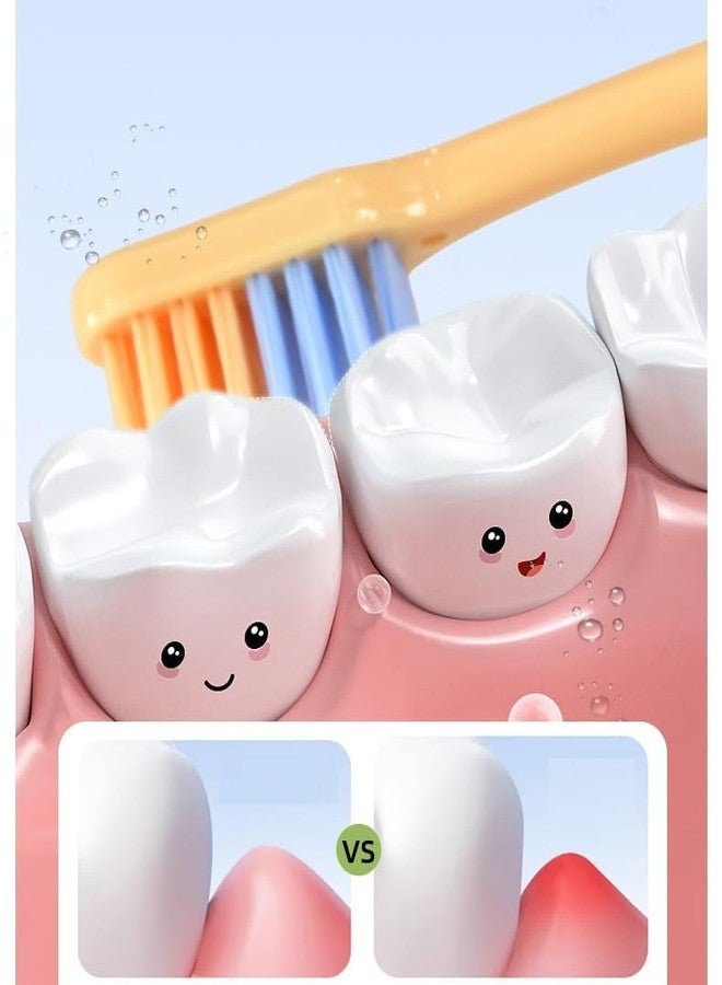 Blackzone Cute Lion Kids Toothbrush Set for Kids - Extra Microfiber Ultra Soft Bristles, Ergonomic Handle with Animal Design - Gentle Oral Care for 3-12 Years old Kids, Boys and Girls (3) - Image 4