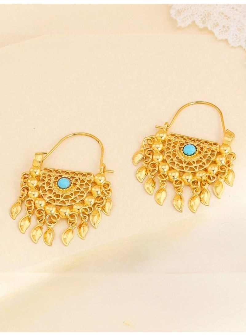 GOLDMAX Elegant 21k Gold Plated Earrings For Women - Image 2