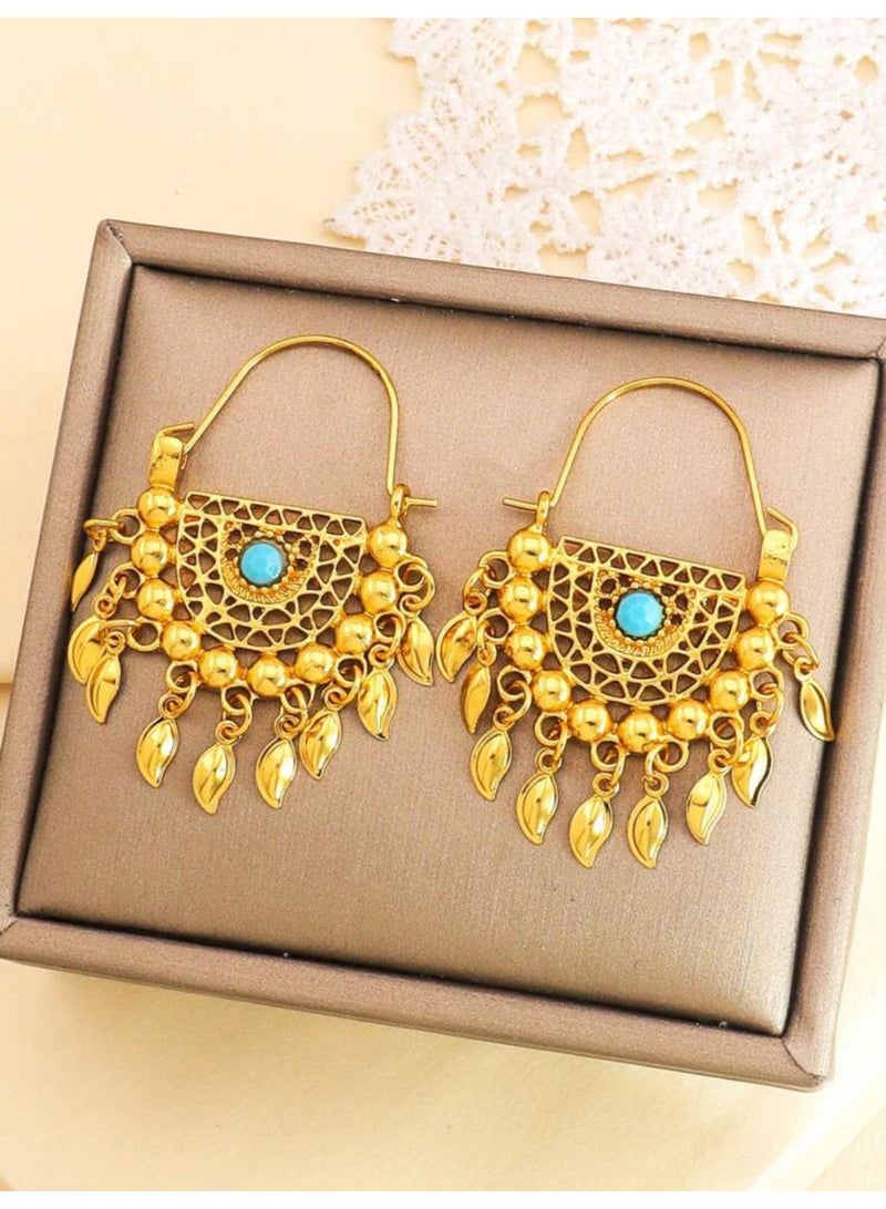 GOLDMAX Elegant 21k Gold Plated Earrings For Women - Image 1