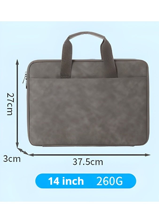 Waterproof 13-14 Inch Lightweight Laptop Bag for Business - Multi-Compartment Design, Unisex Style