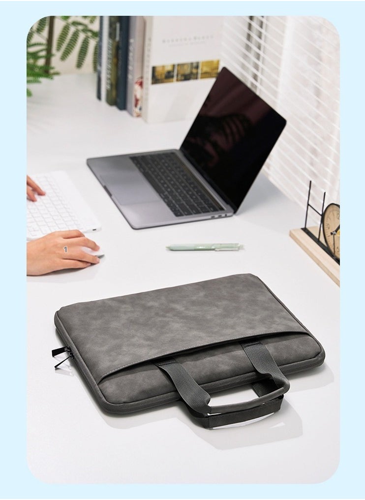 Waterproof 13-14 Inch Lightweight Laptop Bag for Business - Multi-Compartment Design, Unisex Style