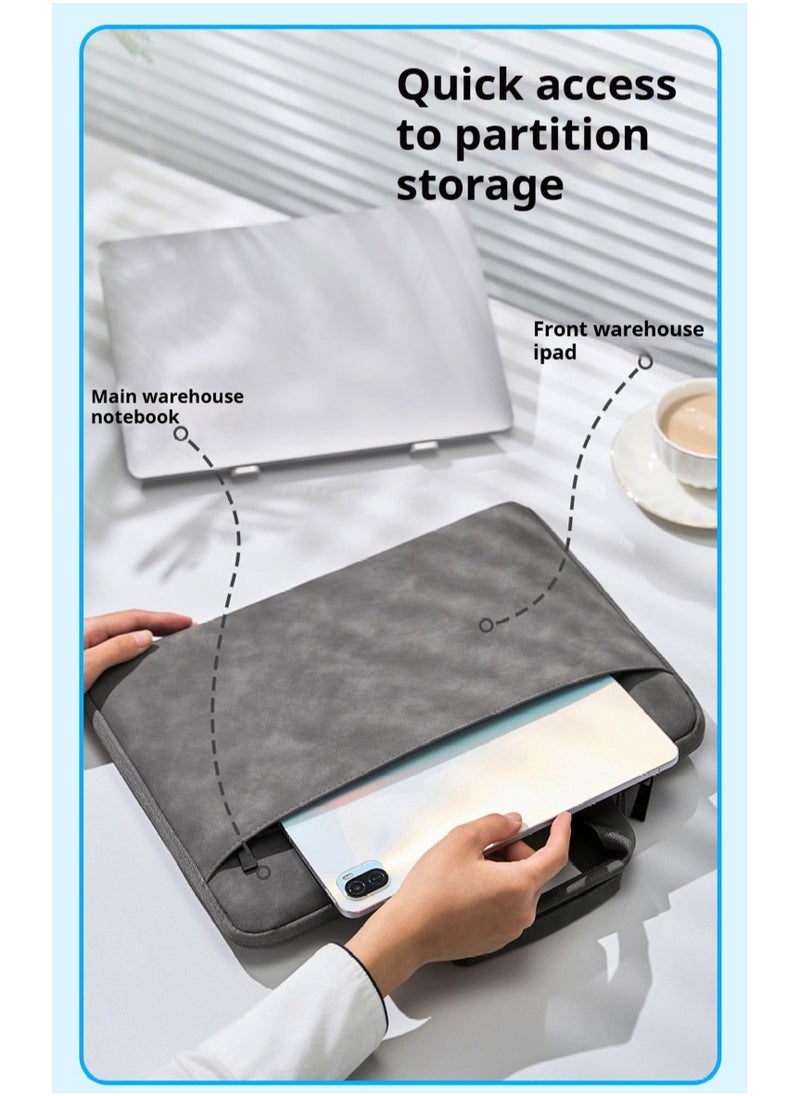 Waterproof 13-14 Inch Lightweight Laptop Bag for Business - Multi-Compartment Design, Unisex Style