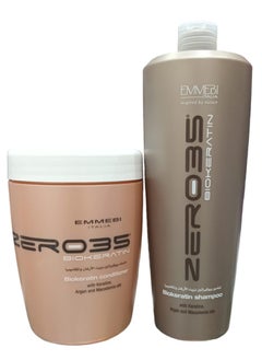 zero35 Shampoo 1000 ml and Mask 1000 ml Bio  Keratin with Argan and Macadamia Oil From Zero35   1000 ml 
