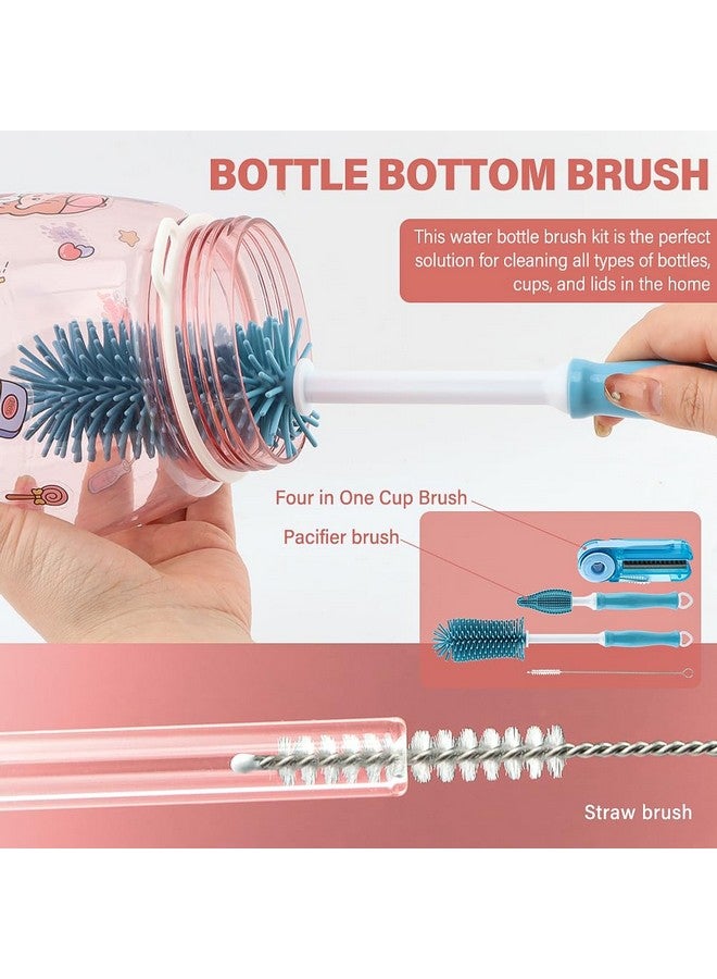 Ranjaner 4Pcs Cup Cleaning Kit with Extra Long Straw Cleaner Brush,4 in 1 Bottle Gap Cleaner, Long Handle Silicone Brush, Multipurpose Brush Cleaner Kit - Image 4