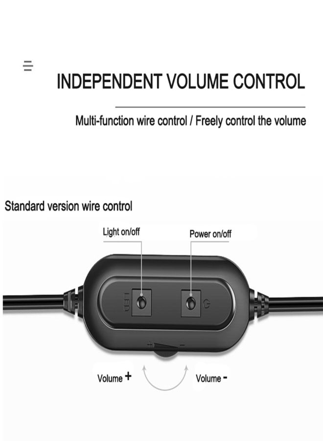 صدى مجموعة مكبرات صوت منزلية، مكبرات صوت للكمبيوتر المكتبي، مكبرات صوت سلكية للكمبيوتر المحمول بمنفذ 3.5 ملم، صندوق صوت يعمل بمنفذ USB مع إضاءة RGB جوية - Image 4