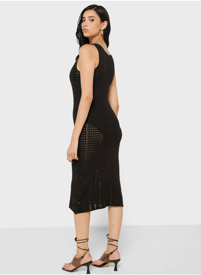 Ginger Crotchet Beach Midi Dress