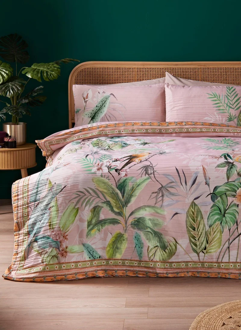 Matalan Tropical Birds Crinkle Duvet Set