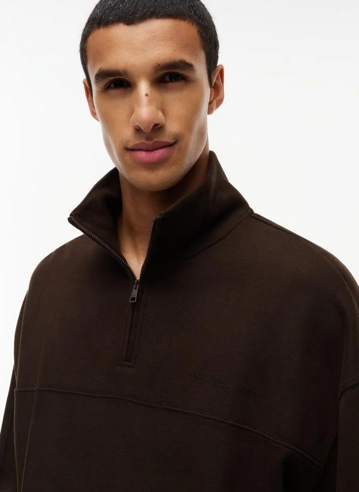 Tommy Hilfiger  TH Original Terry Quarter-Zip Lounge Jumper for Men | Best Price UAE
