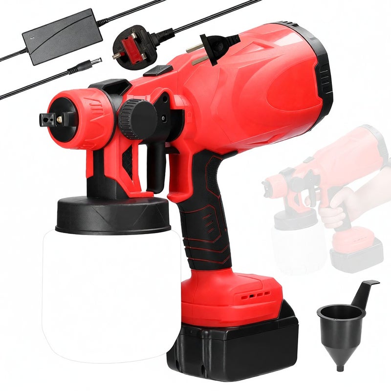 Handheld 21V Electric Sprayer Output Volumes Adjustable Spraying Machine Multifunctional Paint Painting Device High Pressure Paint Sprayer with 800ml Large Capacity - Image 1