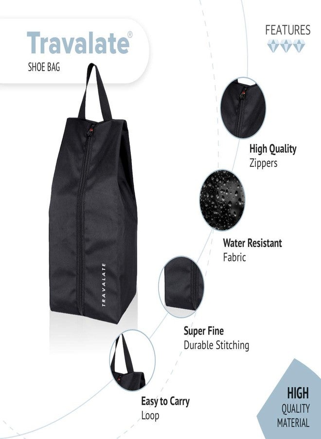 Travalate® Travel Shoe Bag Travel Organizer Multi-Purpose Portable Foldable Shoe Organizer Bag Water Proof - Pack of 3 (Black, 18X 7 X 5.5 Inch) - Image 4