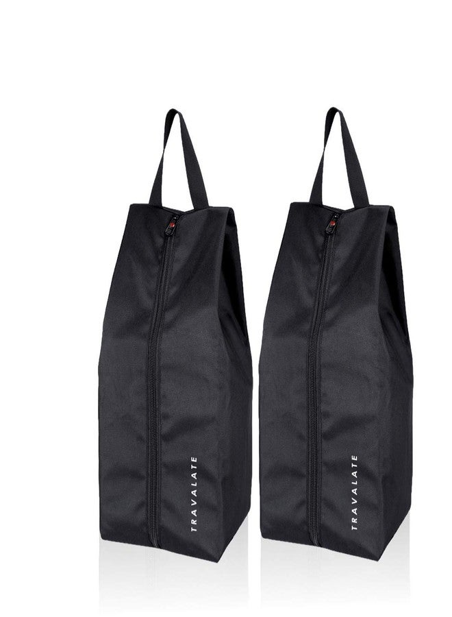 Travalate® Travel Shoe Bag Travel Organizer Multi-Purpose Portable Foldable Shoe Organizer Bag Water Proof - Pack of 3 (Black, 18X 7 X 5.5 Inch) - Image 1
