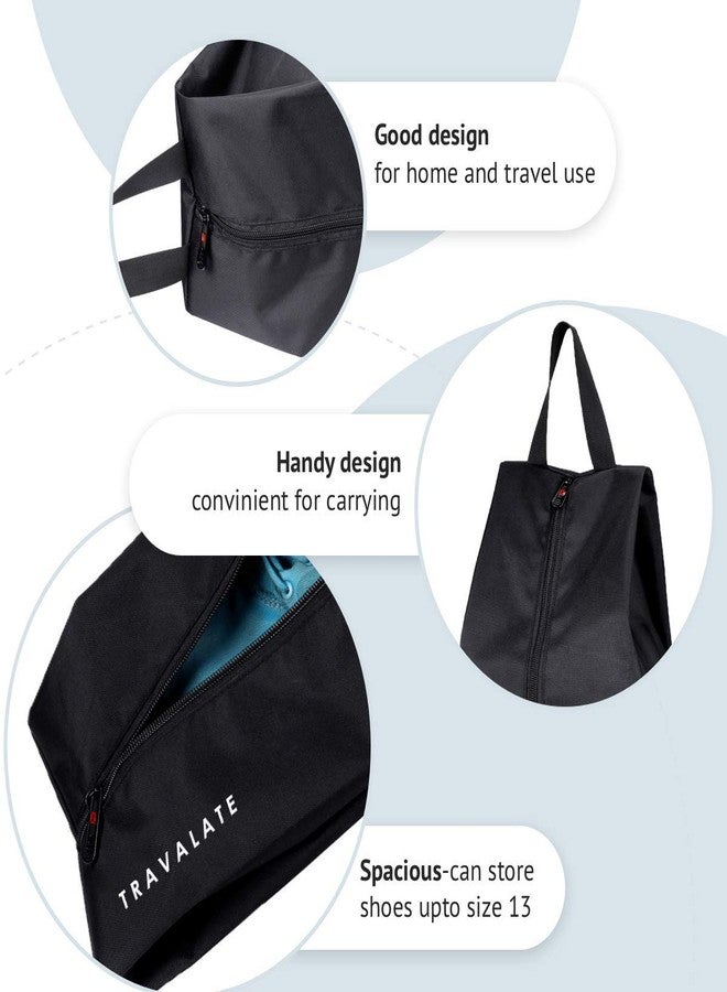 Travalate® Travel Shoe Bag Travel Organizer Multi-Purpose Portable Foldable Shoe Organizer Bag Water Proof - Pack of 3 (Black, 18X 7 X 5.5 Inch) - Image 5