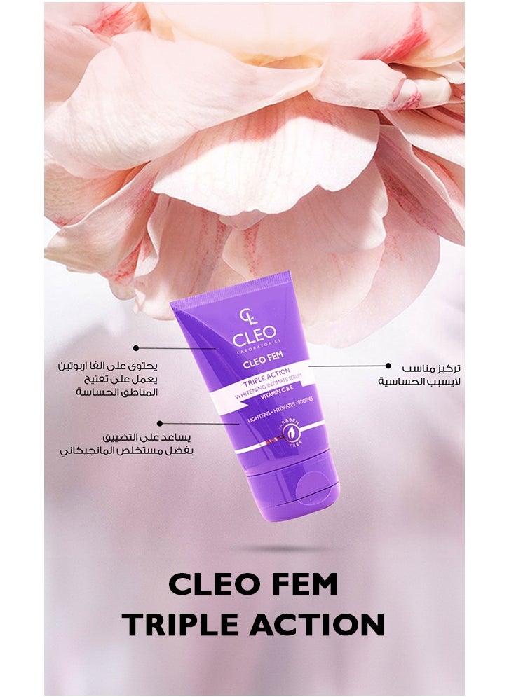 Cleo - Fem Triple Action whitening intimate serum - 30 ml - Image 1