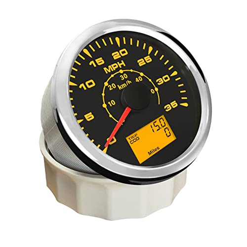 Eling عداد سرعة GPS ELING 3 3/8" بسرعة 35 ميل في الساعة 55 كم/ساعة لليخوت والدراجات الثلجية وزوارق الجتسكي والسفن 12 فولت 24 فولت - Image 2