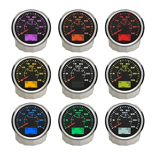 Eling عداد سرعة GPS ELING 3 3/8" بسرعة 35 ميل في الساعة 55 كم/ساعة لليخوت والدراجات الثلجية وزوارق الجتسكي والسفن 12 فولت 24 فولت - Image 1