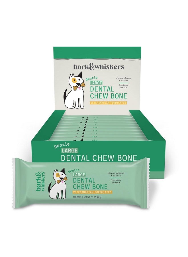 Dr. Mercola, Dental Chew Bones for Dogs, Large, 1 Box (12 Bones), Dog Dental Care That Helps Clean Teeth and Freshen Breath, Non GMO, Soy Free, Gluten Free - Image 1