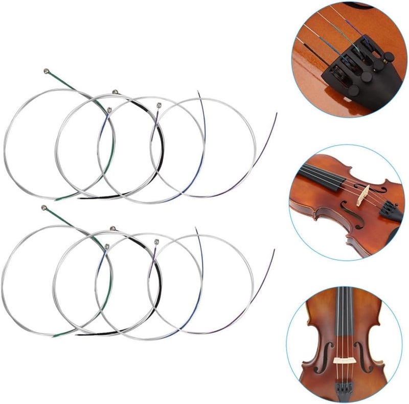 Healifty 8Pcs Violin Strings Full Set Replacement Kit with Ball End Acoustic Violin String Accessories for Improved Tone and Easy Installation - Image 4