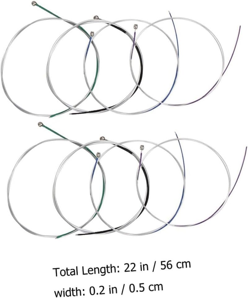 Healifty 8Pcs Violin Strings Full Set Replacement Kit with Ball End Acoustic Violin String Accessories for Improved Tone and Easy Installation - Image 2