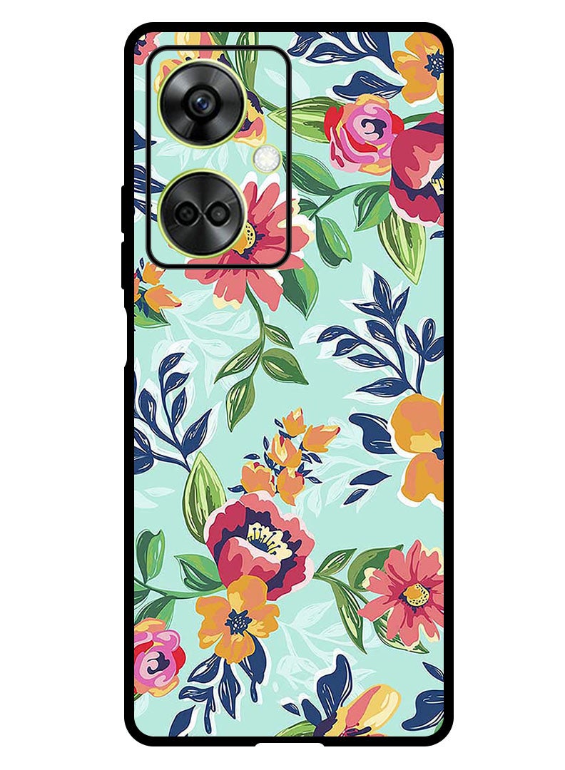 Theodor Protective Case Anti Scratch Shock Proof Bumper Cover For OnePlus Nord CE 3 Paint Flowers - Image 1