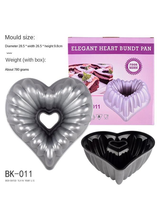 Bluejw Baking Mold Hollow Heart-shaped Cast Aluminum Cake Mold Coo Goo Hoff Mold Integrated Mold  - Image 1