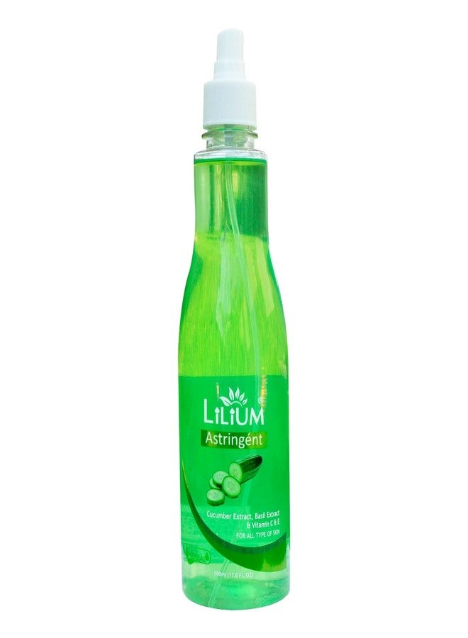 Lilium Herbal Cucumber & Rose Skin Toner For Glowing Skin, Hydrate, Nourish, Pore Tightening & Mild Exfoliation Suitable For All Skin Type, Oily, Dry, Sensitive & Normal, Women & Men, 500ml, Pack Of 2 - Image 2