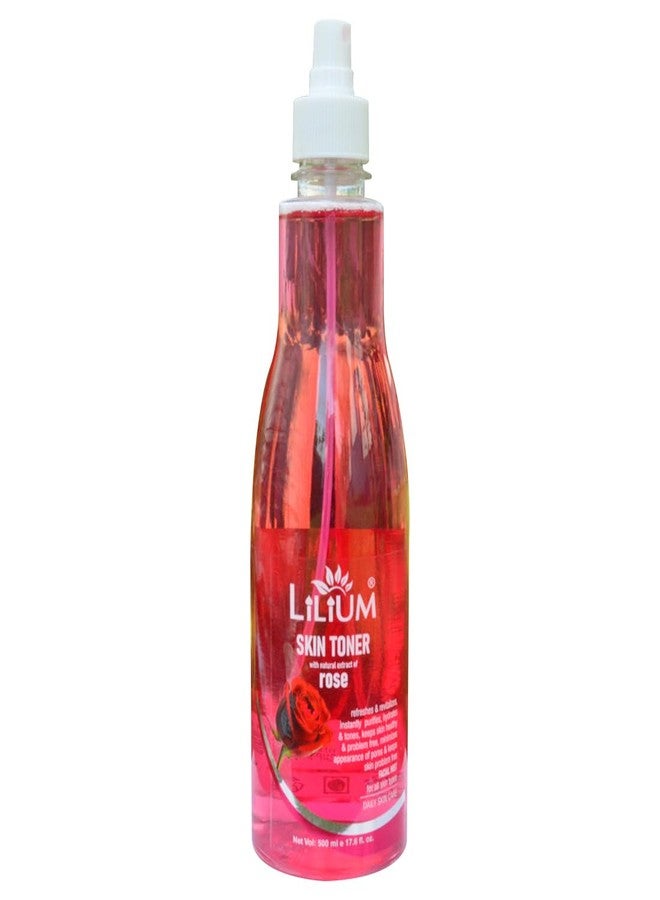 Lilium Herbal Cucumber & Rose Skin Toner For Glowing Skin, Hydrate, Nourish, Pore Tightening & Mild Exfoliation Suitable For All Skin Type, Oily, Dry, Sensitive & Normal, Women & Men, 500ml, Pack Of 2 - Image 3