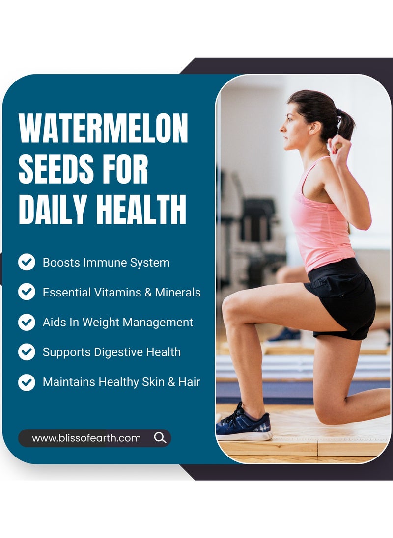 BLISS OF EARTH - Raw Watermelon Seeds for Eating Superfood Tarbooj Magaj for Skin & Hair Care Protein-Rich Snack for Healthy Keto Diet 200g - Image 1