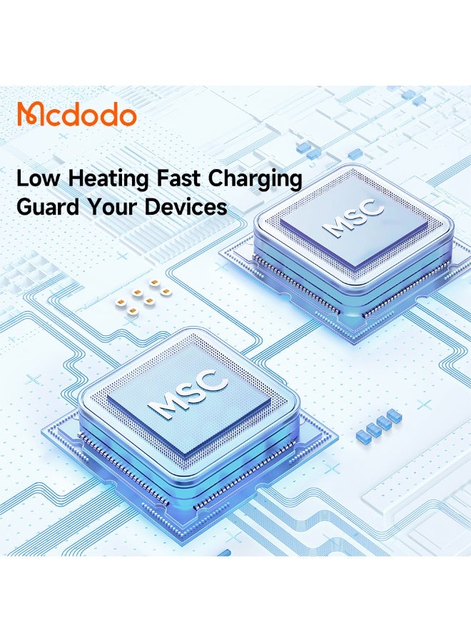 مكدودو Cable CA‑3580 – USB‑A to Lightning, 3 A, 1.2 m, Nylon Braided - Image 2