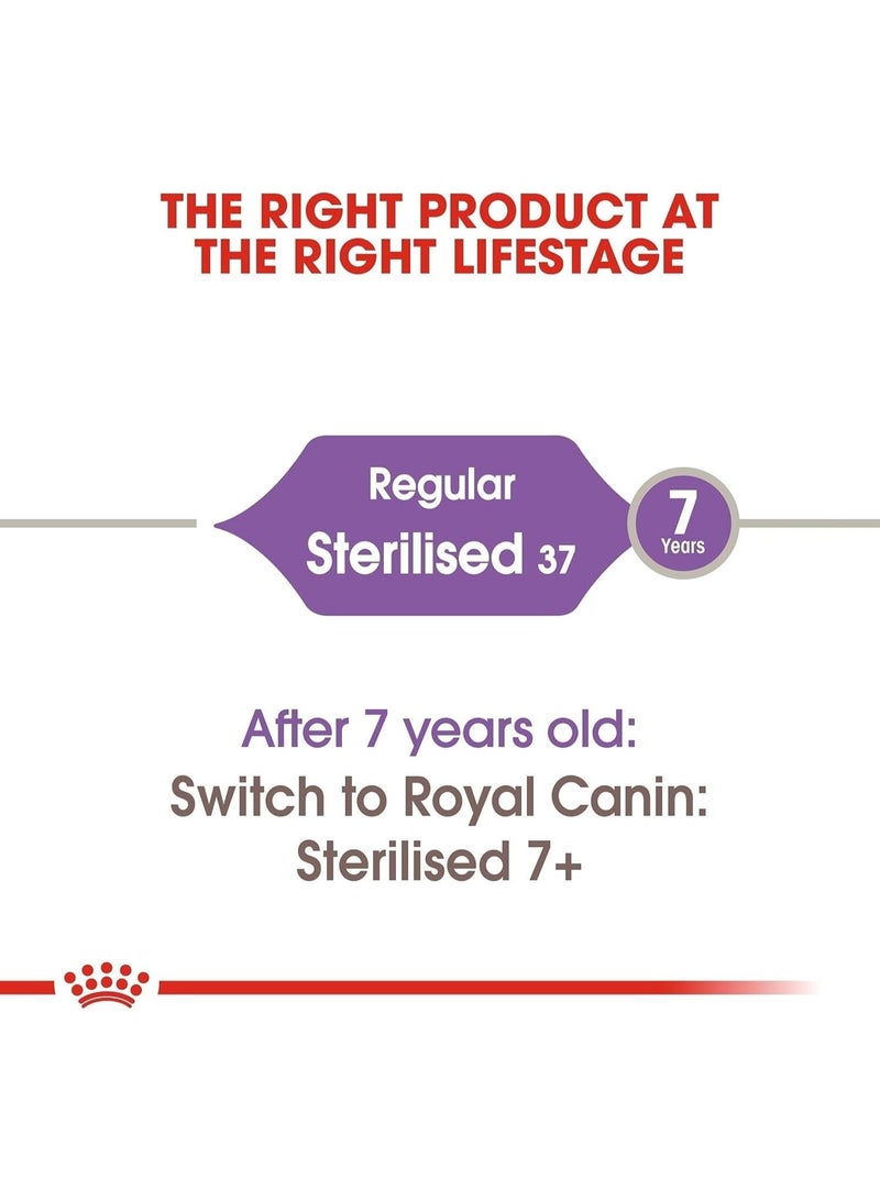 Royal Canin Regular Sterilised 37 Dry Cat Food for Neutered Adult Cats - 400g - Image 3