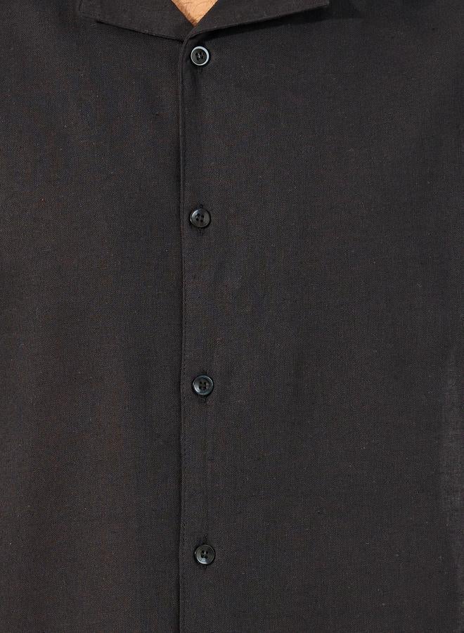 Styli Styli Solid Regular Fit Shirt and Shorts Cord-set  - Image 3