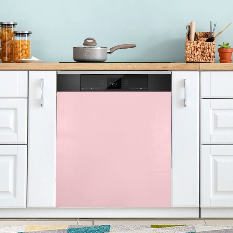 Eionryn Pink Dishwasher Magnet Cover Magnetic Sticker Dish Washer Door Panel Cover Fridge Kitchen Appliance Magnet Decal Sheet Decor 23x26 inch - Image 1