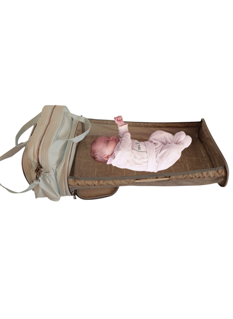 Gharibo Bags - Luxury and elegant multi-functional mother bag can be converted to a baby bed - Rectangles - Image 1
