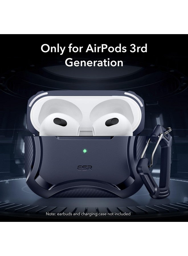 ESR ESR for AirPods Case (2021, 3rd Gen), Compatible with AirPods 3rd Generation, Compatible with MagSafe, Powerful Drop Protection, Magnetic Lid, Cyber Series, Navy Blue  - Image 2