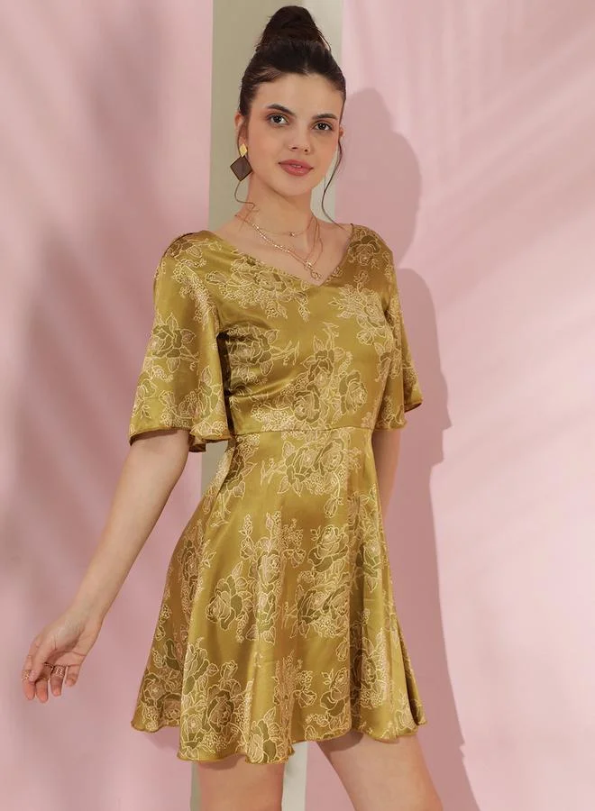 Kotty Floral Flared Dress