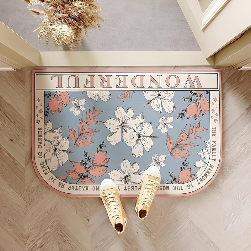 MVM Enterprise Floral Door Mat Elegant and Durable Oversized Entryway Mat with NonSlip Backing WeatherResistant High Absorbency for Large Indoor and Outdoor Spaces 1 pcs - Image 4