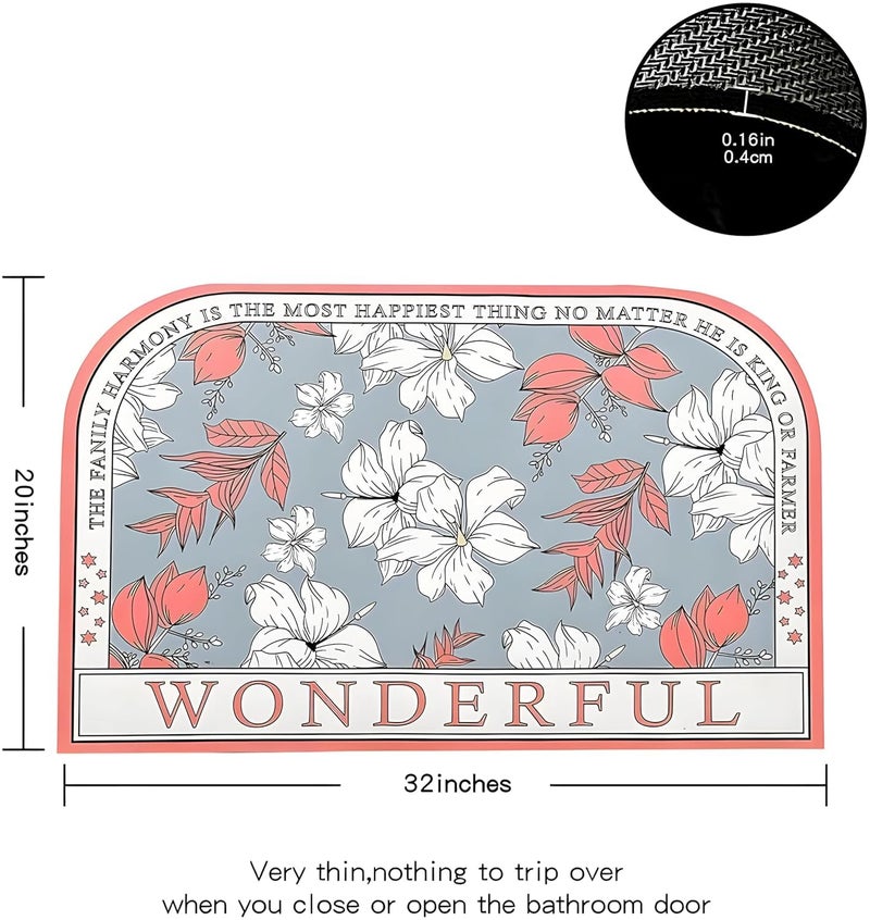 MVM Enterprise Floral Door Mat Elegant and Durable Oversized Entryway Mat with NonSlip Backing WeatherResistant High Absorbency for Large Indoor and Outdoor Spaces 1 pcs - Image 2